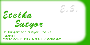 etelka sutyor business card